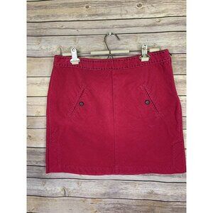 Tommy Hilfiger Size 10 Corduroy Skirt Pink Pockets Zip Side Womens